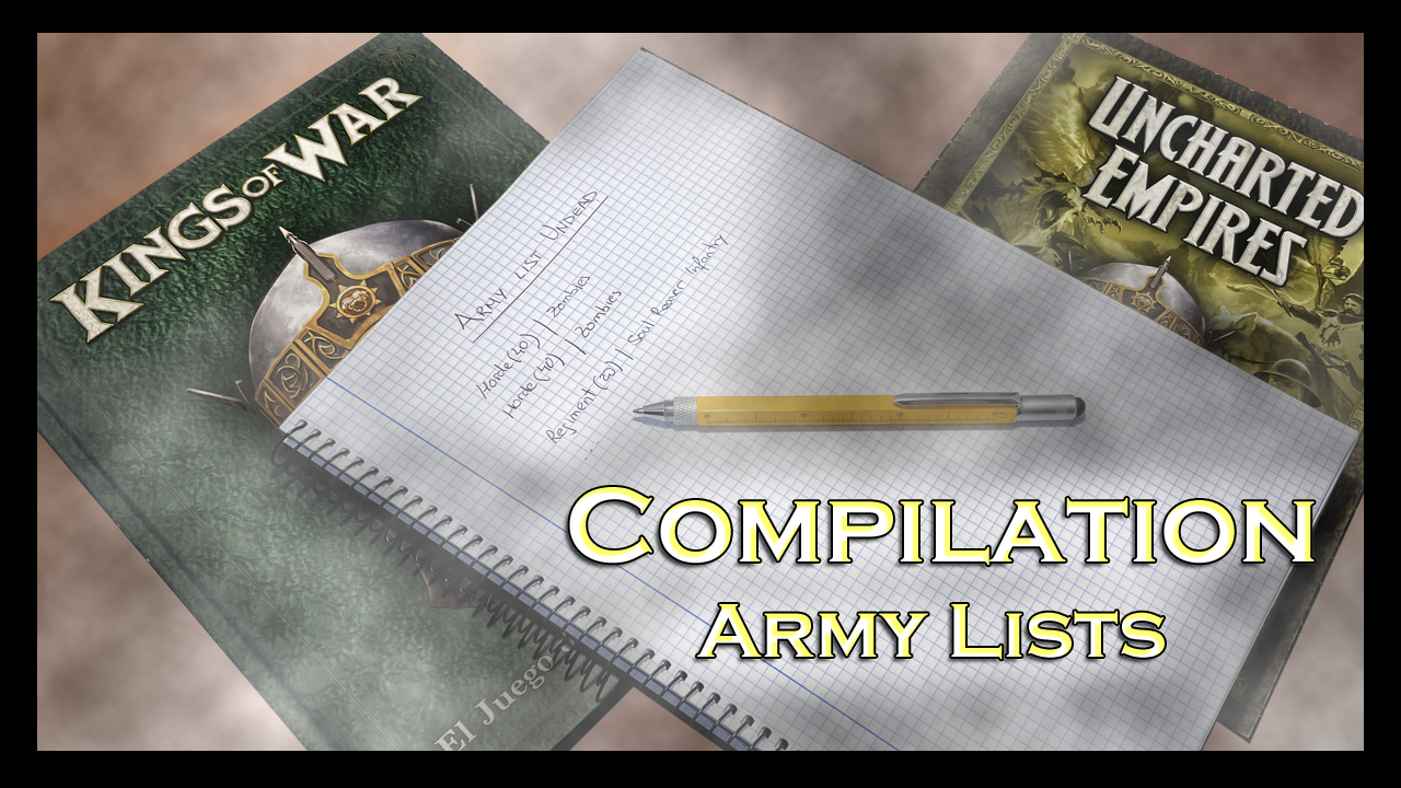 Kings of War Army list Listas de ejército